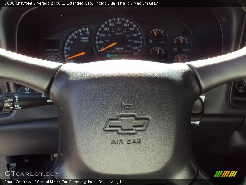 Indigo Blue Metallic / Medium Gray 2000 Chevrolet Silverado 2500 LS Extended Cab