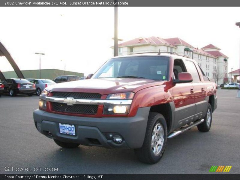 Sunset Orange Metallic / Graphite 2002 Chevrolet Avalanche Z71 4x4