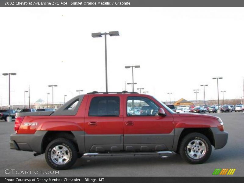 Sunset Orange Metallic / Graphite 2002 Chevrolet Avalanche Z71 4x4