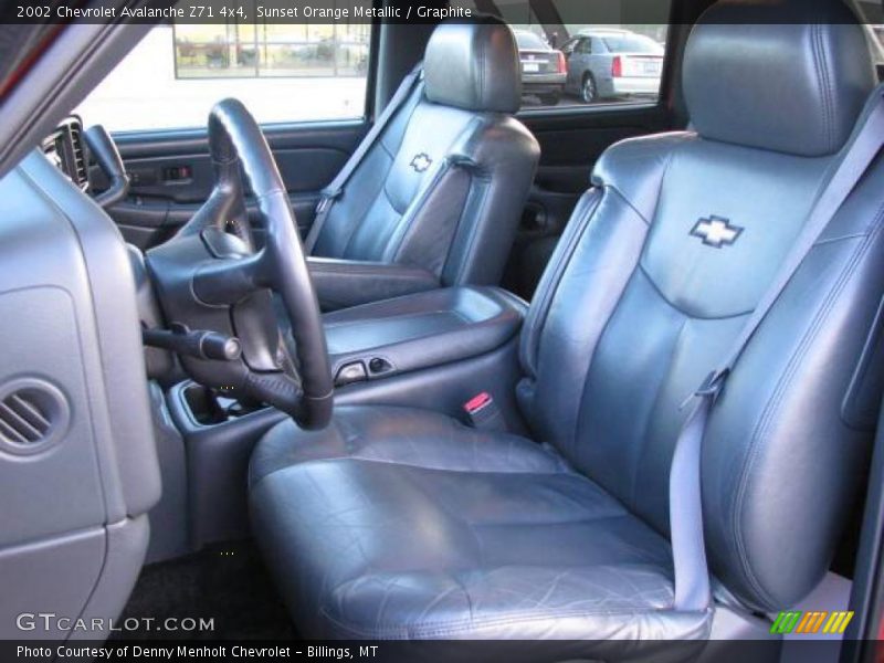 Sunset Orange Metallic / Graphite 2002 Chevrolet Avalanche Z71 4x4