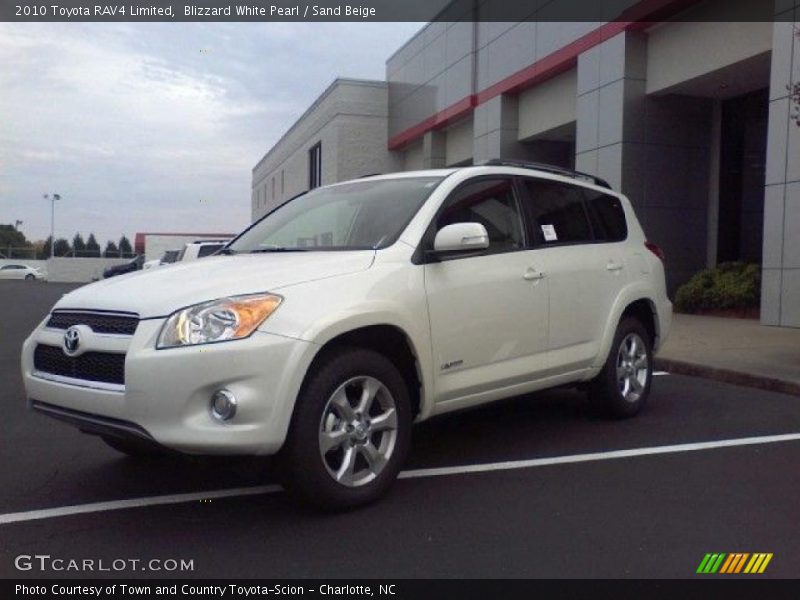Blizzard White Pearl / Sand Beige 2010 Toyota RAV4 Limited