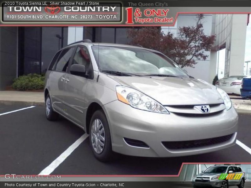 Silver Shadow Pearl / Stone 2010 Toyota Sienna LE