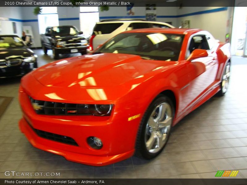 Inferno Orange Metallic / Black 2010 Chevrolet Camaro LT/RS Coupe