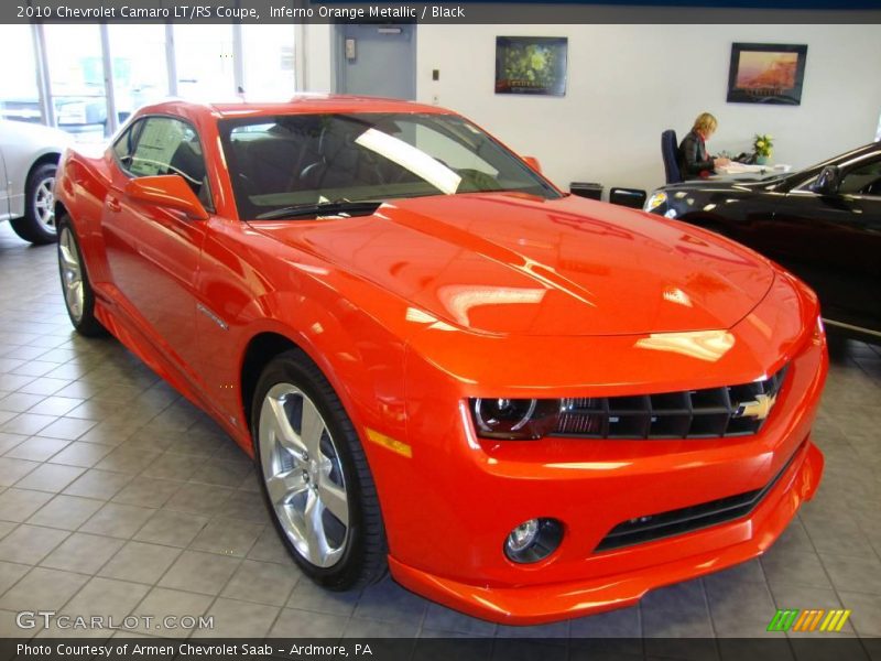 Inferno Orange Metallic / Black 2010 Chevrolet Camaro LT/RS Coupe