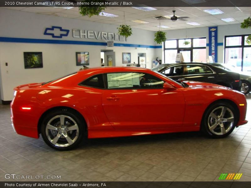 Inferno Orange Metallic / Black 2010 Chevrolet Camaro LT/RS Coupe