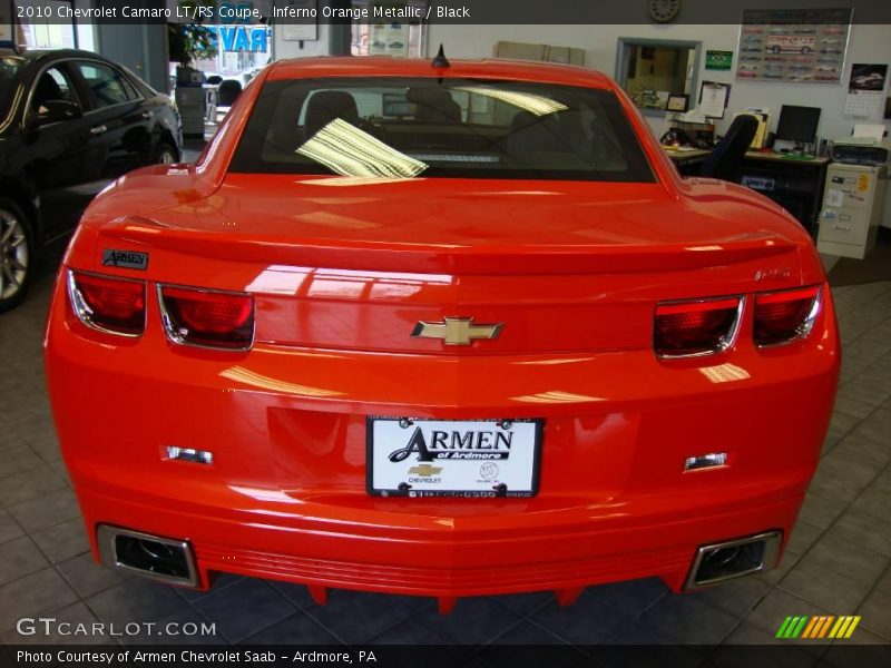 Inferno Orange Metallic / Black 2010 Chevrolet Camaro LT/RS Coupe