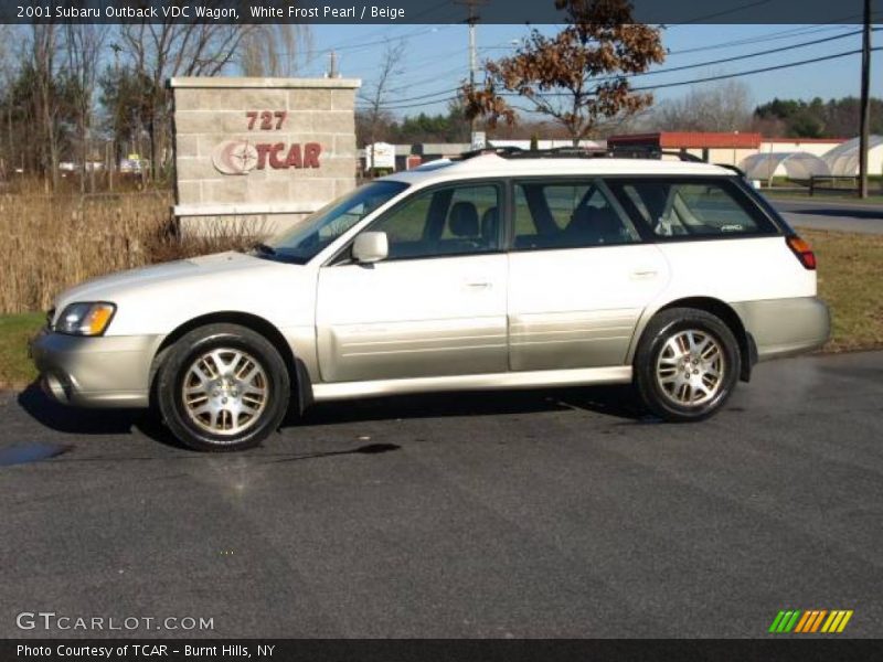 White Frost Pearl / Beige 2001 Subaru Outback VDC Wagon