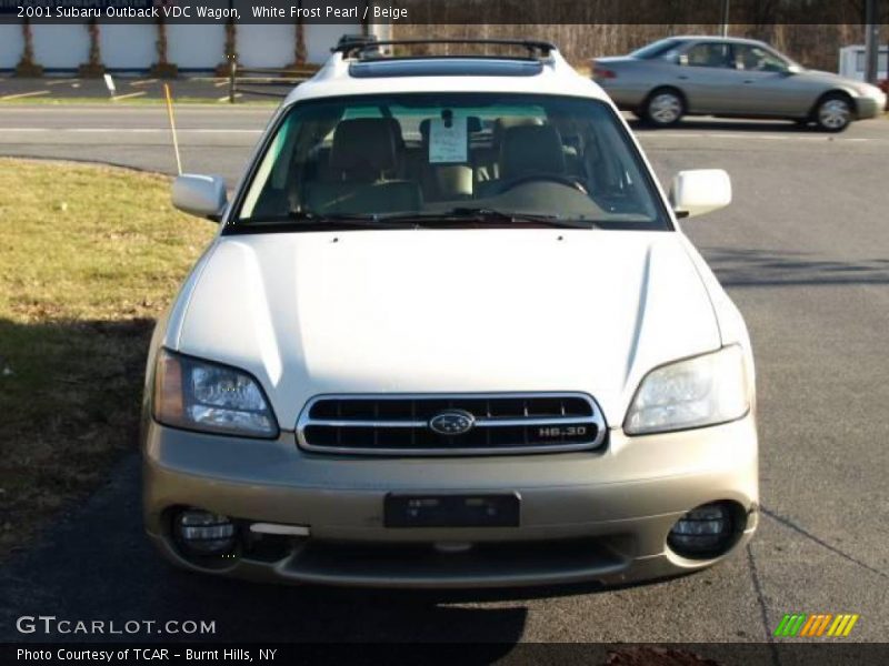 White Frost Pearl / Beige 2001 Subaru Outback VDC Wagon