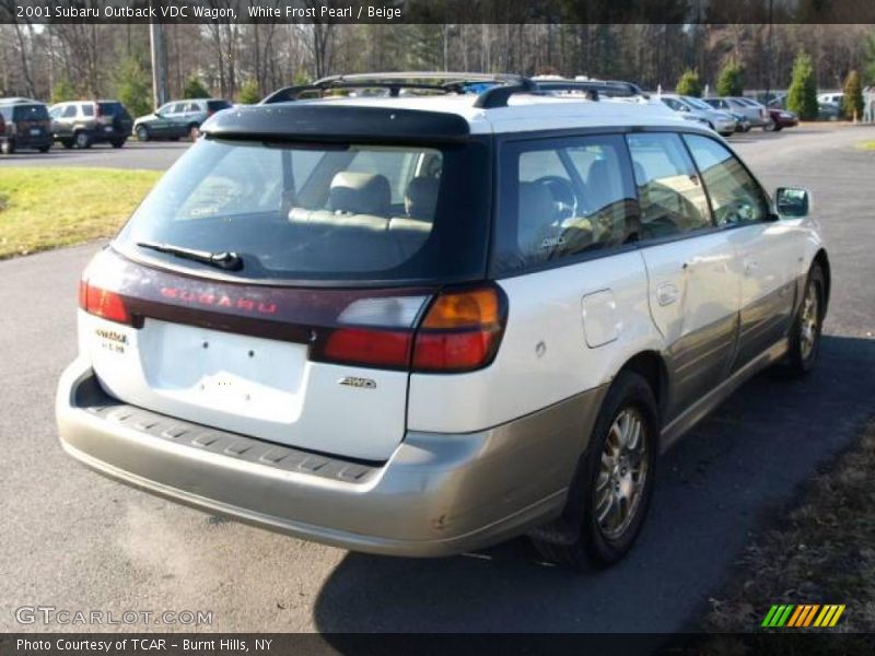 White Frost Pearl / Beige 2001 Subaru Outback VDC Wagon