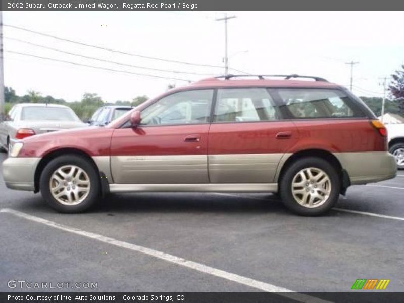 Regatta Red Pearl / Beige 2002 Subaru Outback Limited Wagon