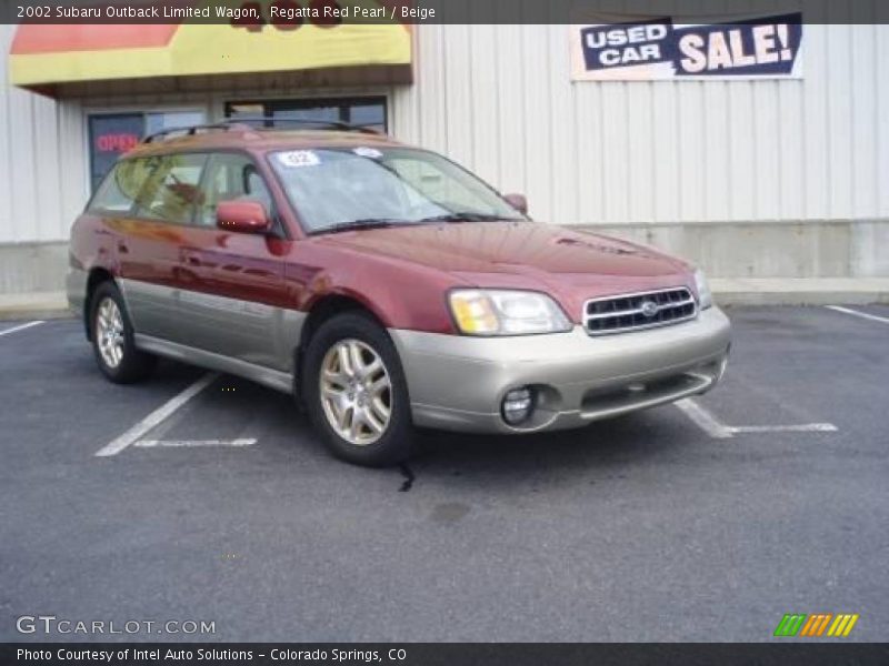Regatta Red Pearl / Beige 2002 Subaru Outback Limited Wagon