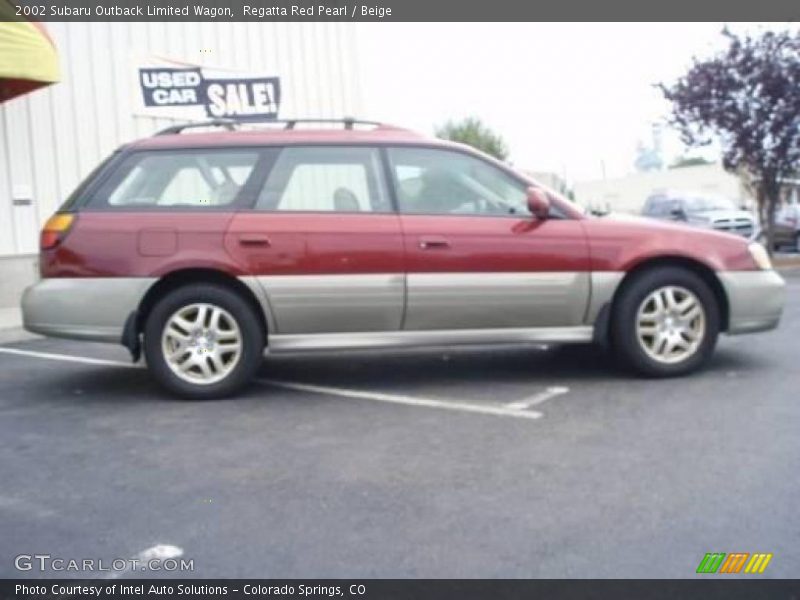 Regatta Red Pearl / Beige 2002 Subaru Outback Limited Wagon