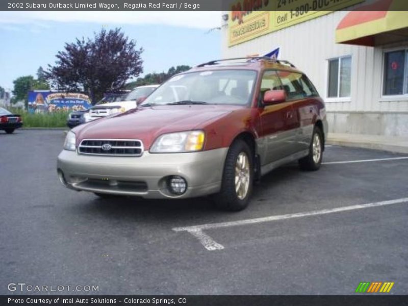 Regatta Red Pearl / Beige 2002 Subaru Outback Limited Wagon