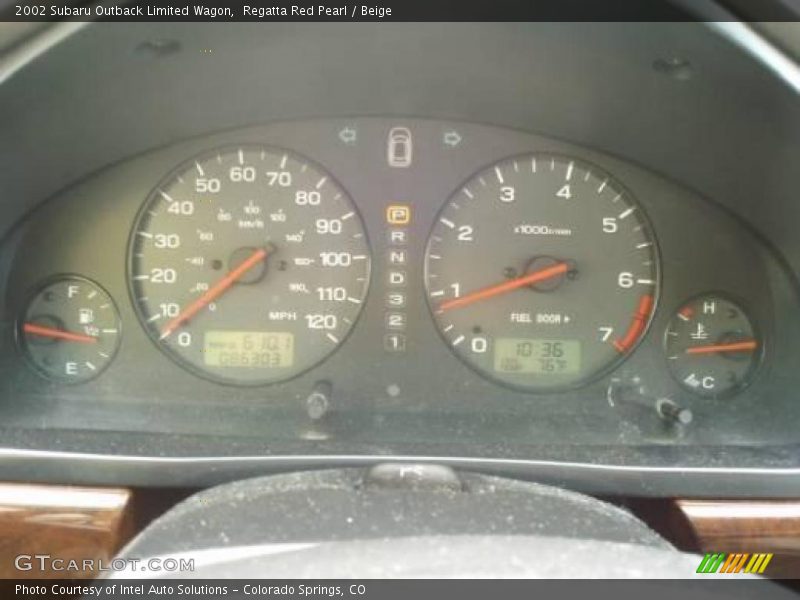 Regatta Red Pearl / Beige 2002 Subaru Outback Limited Wagon