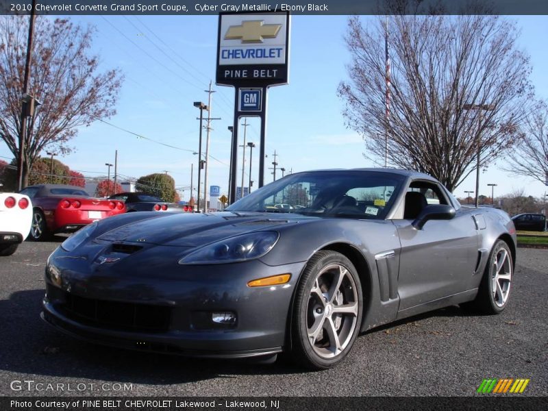 Cyber Gray Metallic / Ebony Black 2010 Chevrolet Corvette Grand Sport Coupe