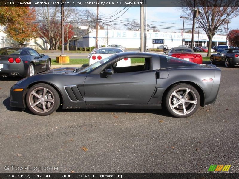 Cyber Gray Metallic / Ebony Black 2010 Chevrolet Corvette Grand Sport Coupe
