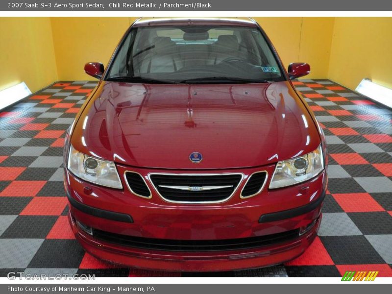 Chili Red Metallic / Parchment/Black 2007 Saab 9-3 Aero Sport Sedan