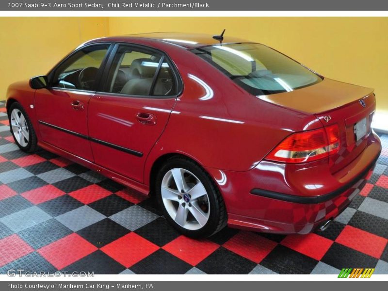 Chili Red Metallic / Parchment/Black 2007 Saab 9-3 Aero Sport Sedan