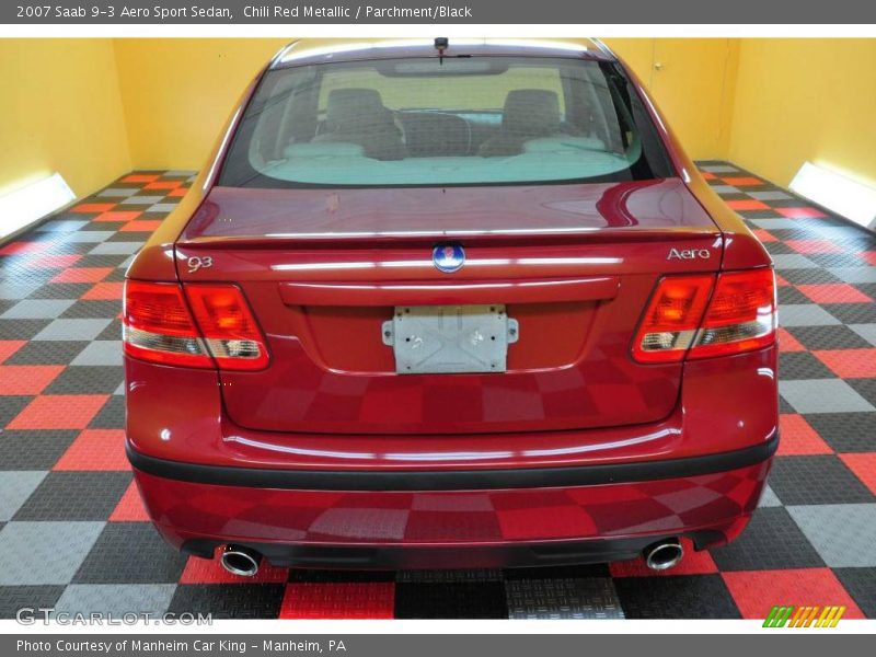 Chili Red Metallic / Parchment/Black 2007 Saab 9-3 Aero Sport Sedan
