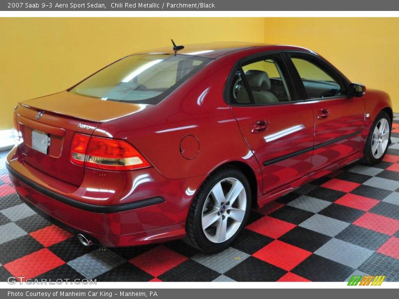 Chili Red Metallic / Parchment/Black 2007 Saab 9-3 Aero Sport Sedan