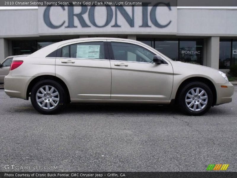 White Gold / Dark Khaki/Light Graystone 2010 Chrysler Sebring Touring Sedan