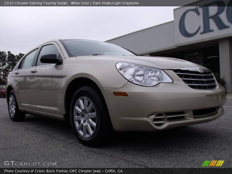White Gold / Dark Khaki/Light Graystone 2010 Chrysler Sebring Touring Sedan
