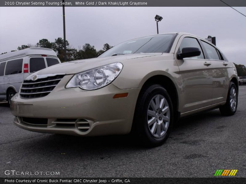 White Gold / Dark Khaki/Light Graystone 2010 Chrysler Sebring Touring Sedan