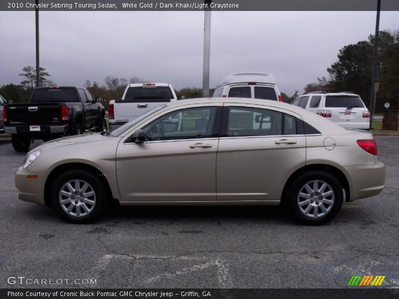 White Gold / Dark Khaki/Light Graystone 2010 Chrysler Sebring Touring Sedan