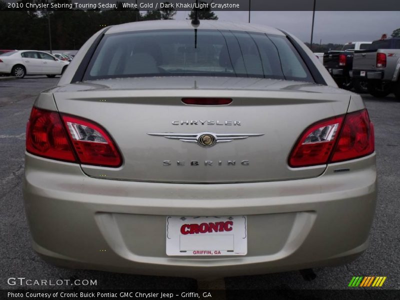White Gold / Dark Khaki/Light Graystone 2010 Chrysler Sebring Touring Sedan