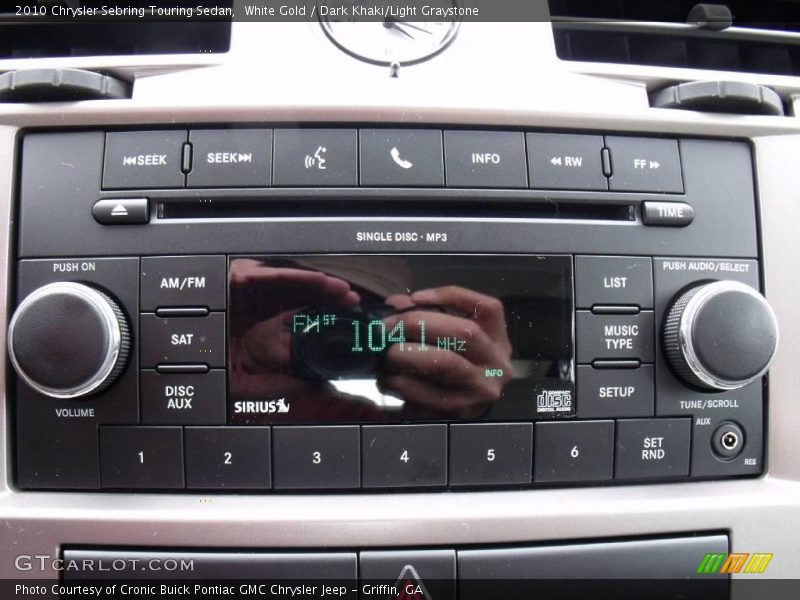 White Gold / Dark Khaki/Light Graystone 2010 Chrysler Sebring Touring Sedan
