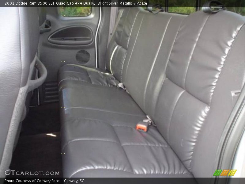 Bright Silver Metallic / Agate 2001 Dodge Ram 3500 SLT Quad Cab 4x4 Dually