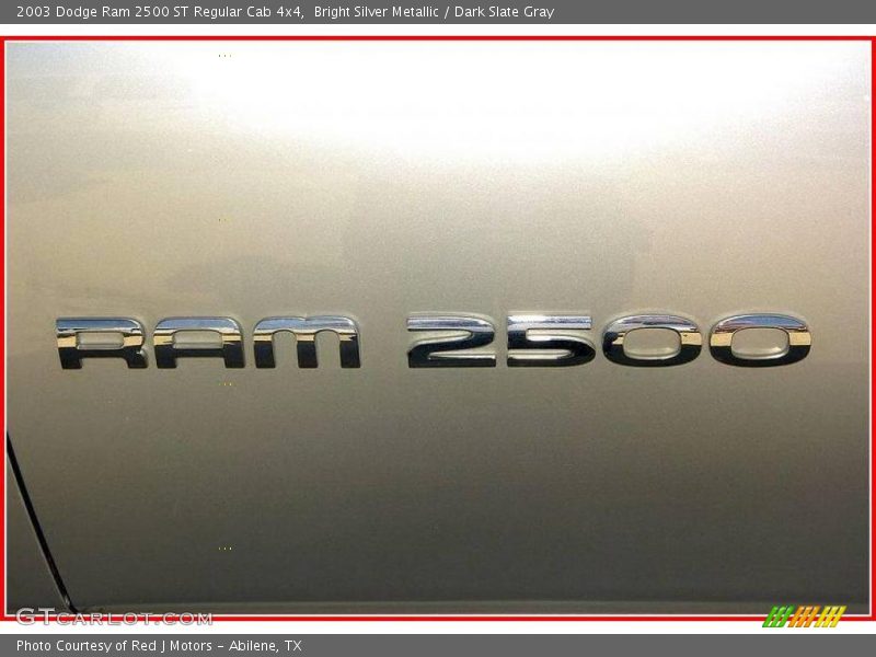 Bright Silver Metallic / Dark Slate Gray 2003 Dodge Ram 2500 ST Regular Cab 4x4