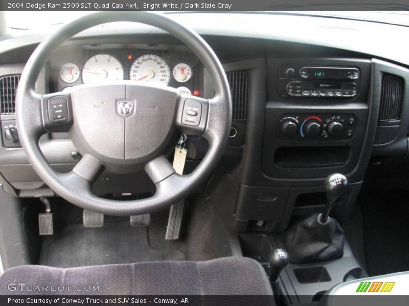 Bright White / Dark Slate Gray 2004 Dodge Ram 2500 SLT Quad Cab 4x4