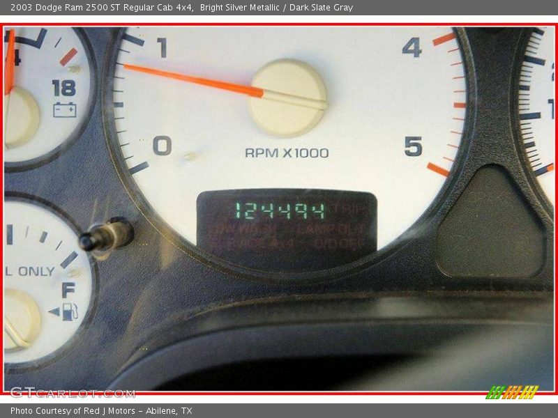 Bright Silver Metallic / Dark Slate Gray 2003 Dodge Ram 2500 ST Regular Cab 4x4