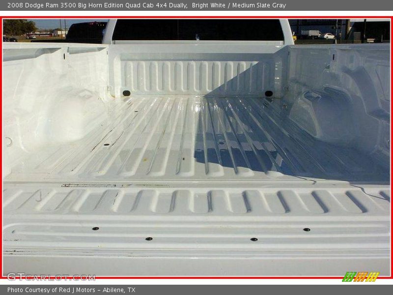Bright White / Medium Slate Gray 2008 Dodge Ram 3500 Big Horn Edition Quad Cab 4x4 Dually