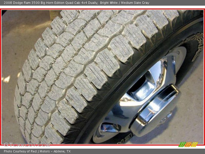 Bright White / Medium Slate Gray 2008 Dodge Ram 3500 Big Horn Edition Quad Cab 4x4 Dually