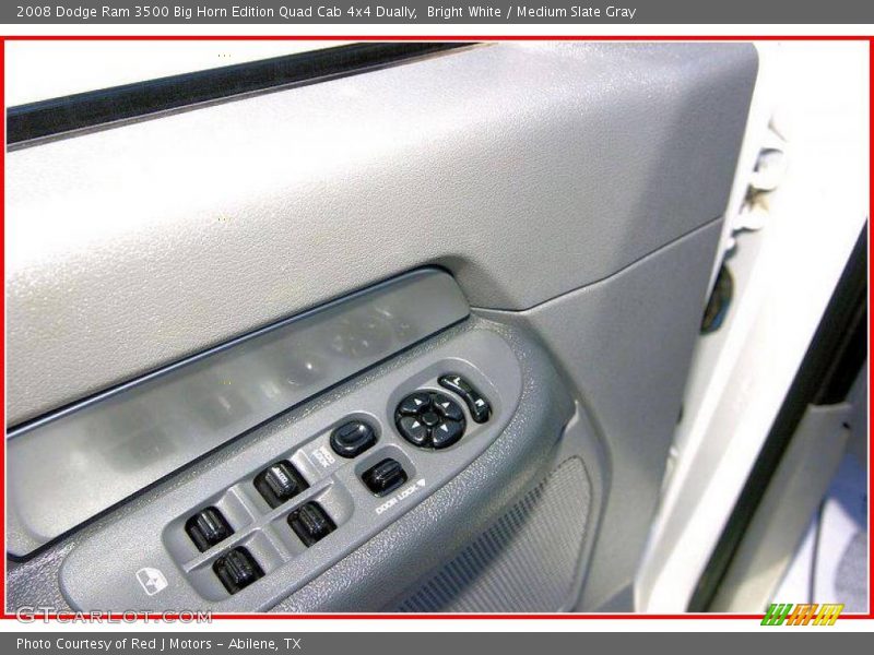Bright White / Medium Slate Gray 2008 Dodge Ram 3500 Big Horn Edition Quad Cab 4x4 Dually