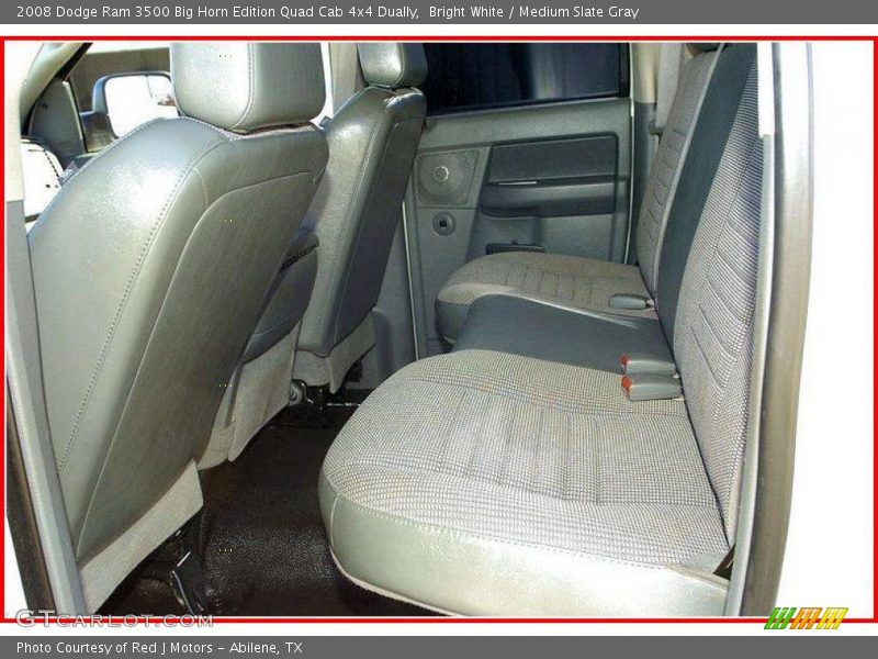 Bright White / Medium Slate Gray 2008 Dodge Ram 3500 Big Horn Edition Quad Cab 4x4 Dually