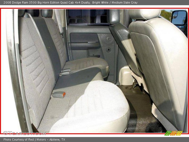 Bright White / Medium Slate Gray 2008 Dodge Ram 3500 Big Horn Edition Quad Cab 4x4 Dually