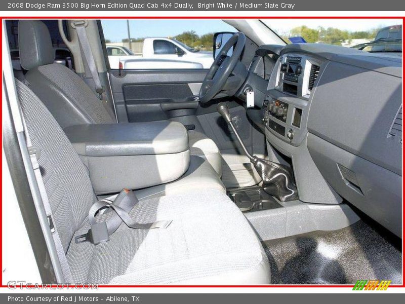Bright White / Medium Slate Gray 2008 Dodge Ram 3500 Big Horn Edition Quad Cab 4x4 Dually