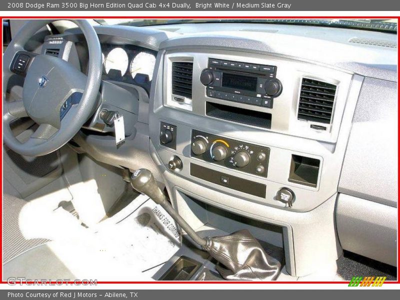 Bright White / Medium Slate Gray 2008 Dodge Ram 3500 Big Horn Edition Quad Cab 4x4 Dually