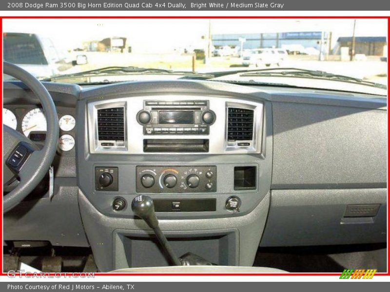 Bright White / Medium Slate Gray 2008 Dodge Ram 3500 Big Horn Edition Quad Cab 4x4 Dually