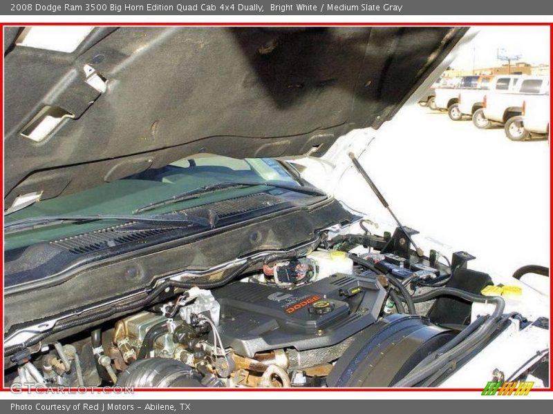 Bright White / Medium Slate Gray 2008 Dodge Ram 3500 Big Horn Edition Quad Cab 4x4 Dually