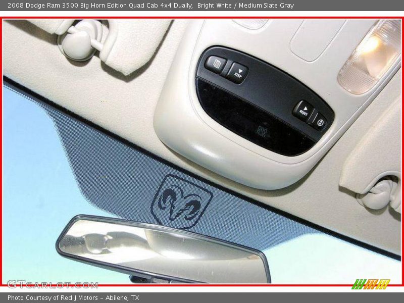 Bright White / Medium Slate Gray 2008 Dodge Ram 3500 Big Horn Edition Quad Cab 4x4 Dually