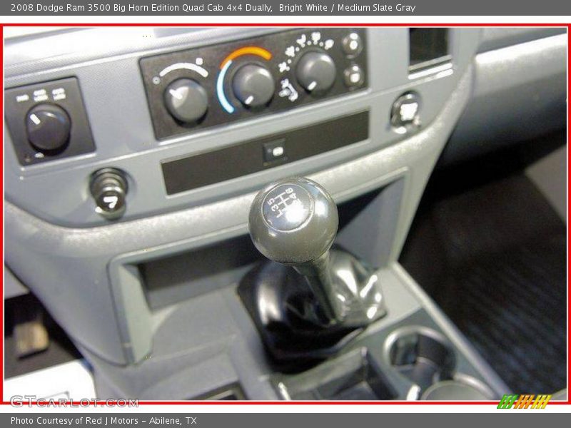 Bright White / Medium Slate Gray 2008 Dodge Ram 3500 Big Horn Edition Quad Cab 4x4 Dually