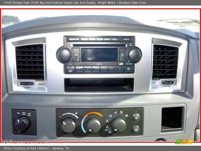 Bright White / Medium Slate Gray 2008 Dodge Ram 3500 Big Horn Edition Quad Cab 4x4 Dually