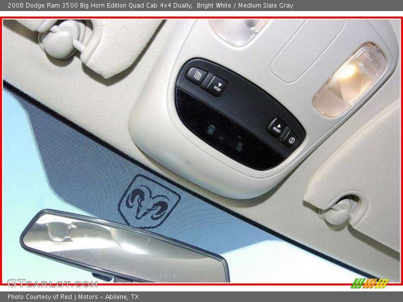 Bright White / Medium Slate Gray 2008 Dodge Ram 3500 Big Horn Edition Quad Cab 4x4 Dually