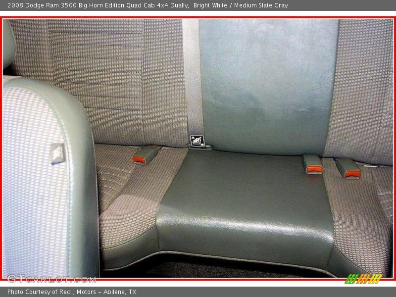 Bright White / Medium Slate Gray 2008 Dodge Ram 3500 Big Horn Edition Quad Cab 4x4 Dually