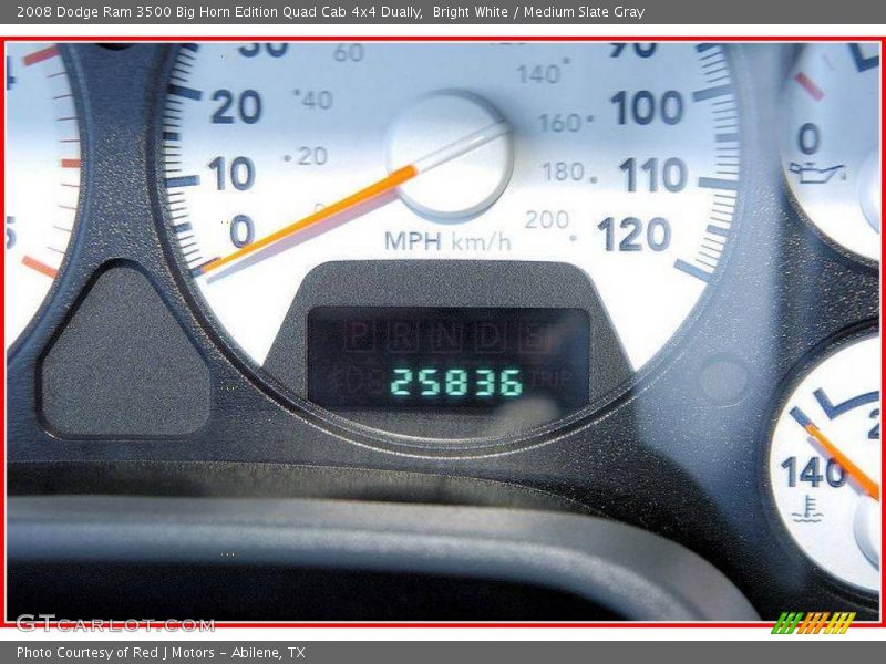 Bright White / Medium Slate Gray 2008 Dodge Ram 3500 Big Horn Edition Quad Cab 4x4 Dually