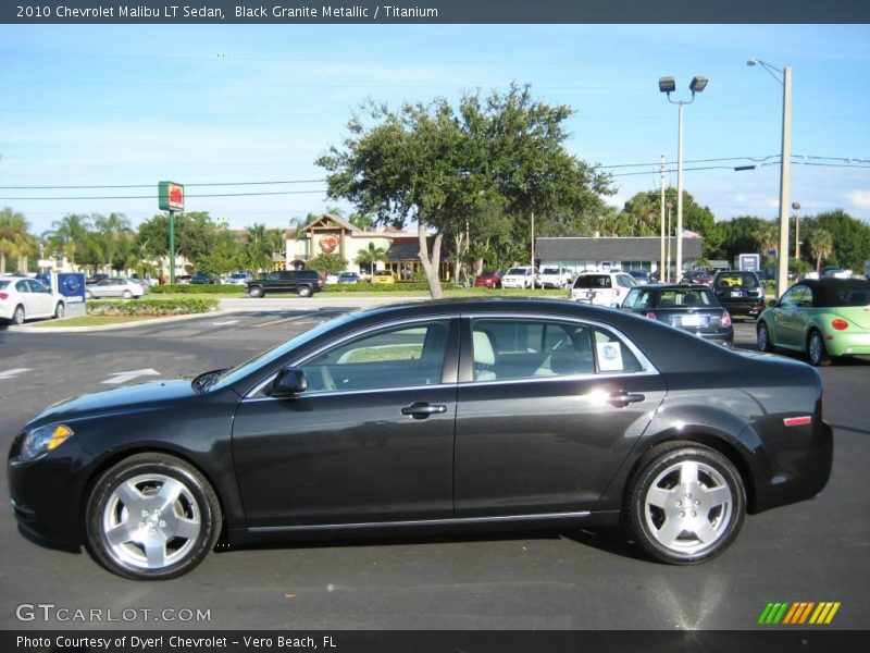Black Granite Metallic / Titanium 2010 Chevrolet Malibu LT Sedan